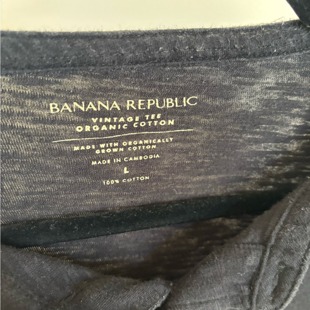 Banana Republic Vintage Collection Black Henley